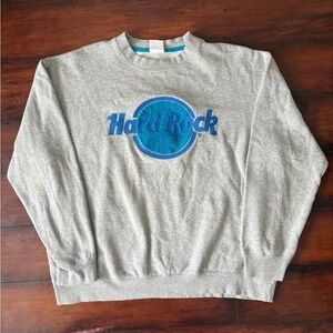 Hard Rock Cafe Heather Gray Crewneck Sweater